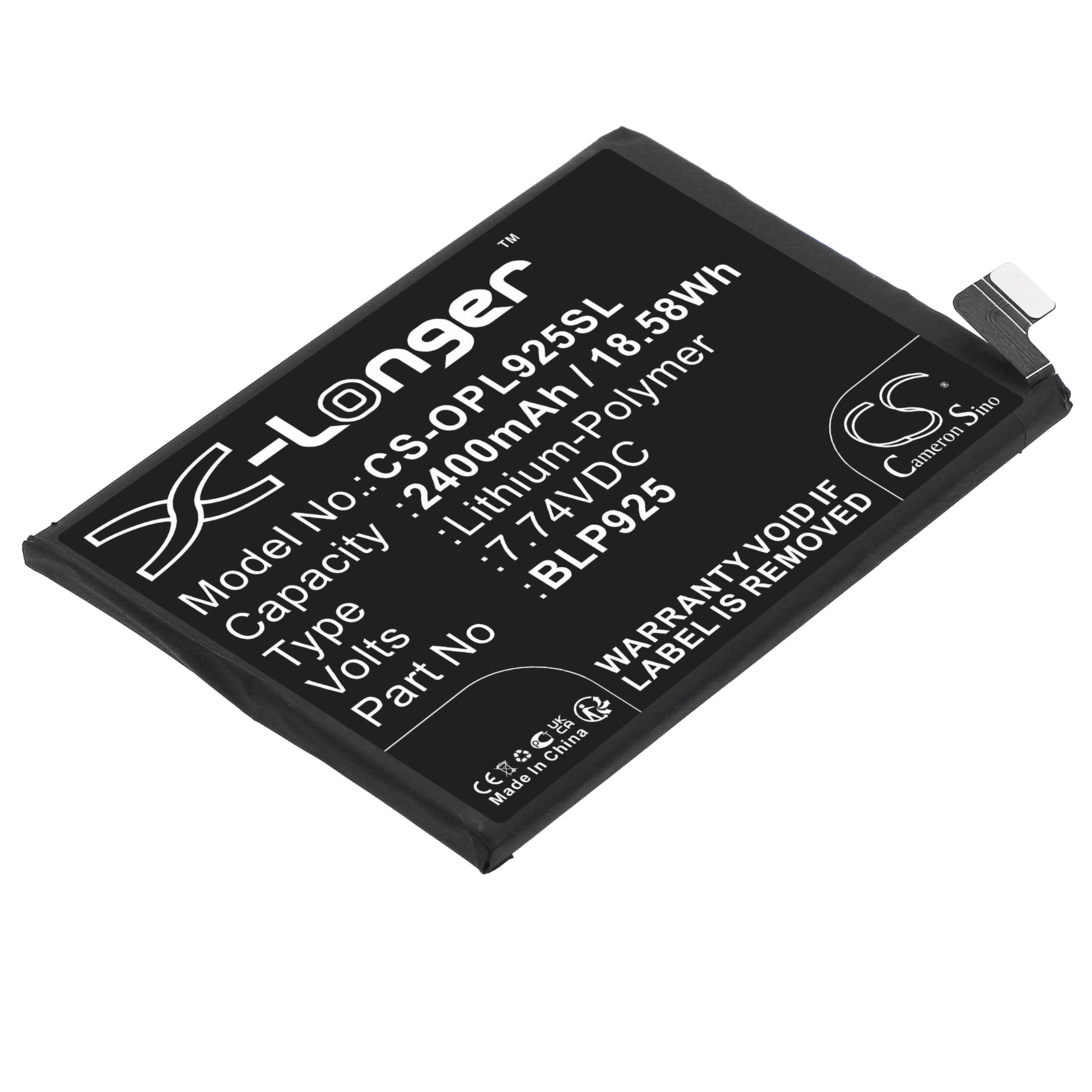 CS-OPL925SL Replacement Battery – Compatible with Realme GT Neo 3 5G 2022 150W, RMX3562, RMX3563