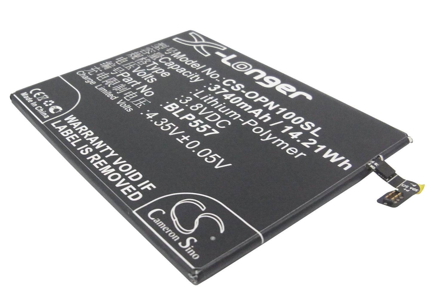 3.8V 3740mAh/14.21Wh Li-Polymer Mobile/SmartPhone Battery for OPPO