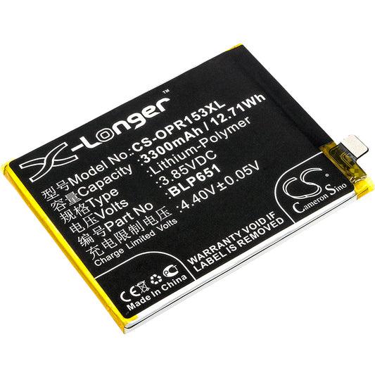 3.85V 3300mAh/12.71Wh Li-Polymer Mobile/SmartPhone Battery for OPPO
