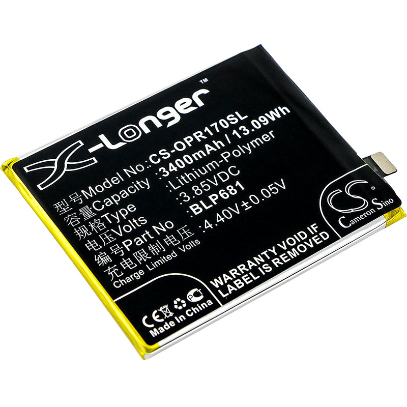 3.85V 3400mAh/13.09Wh Li-Polymer Mobile/SmartPhone Battery for OPPO