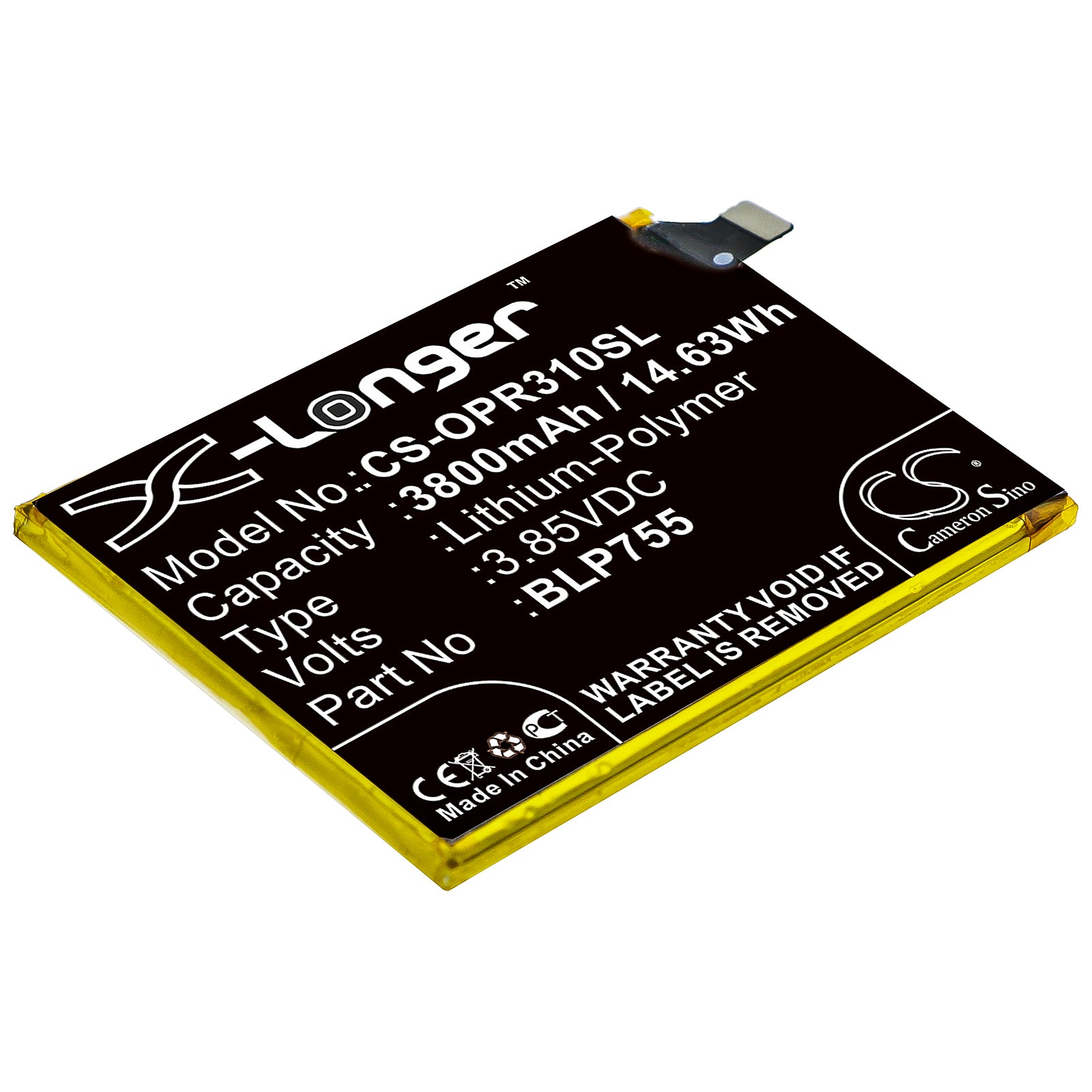 CS-OPR310SL Replacement Battery – Compatible with PCLM50, PDCT00, Reno 3 5G, Reno 3 5G Aura