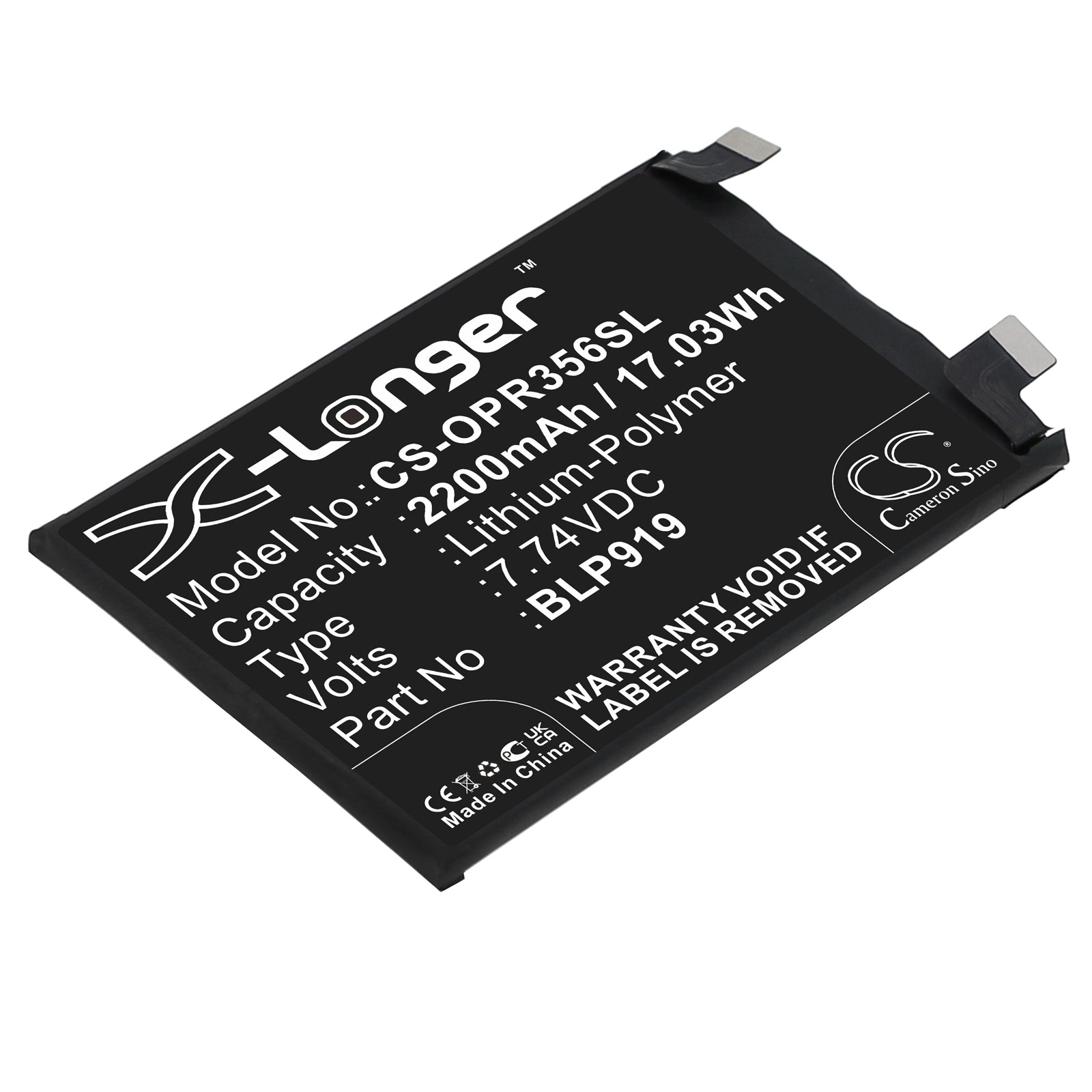 CS-OPR356SL Replacement Battery – Compatible with Realme GT Neo3 5G, Realme GT Neo3 5G 2022 80W, RMX3560
