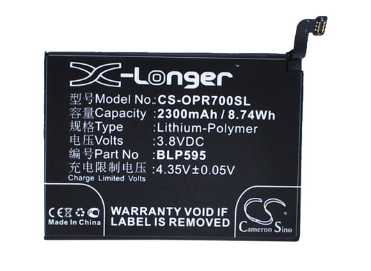 3.8V 2300mAh/8.74Wh Li-Polymer Mobile/SmartPhone Battery for OPPO