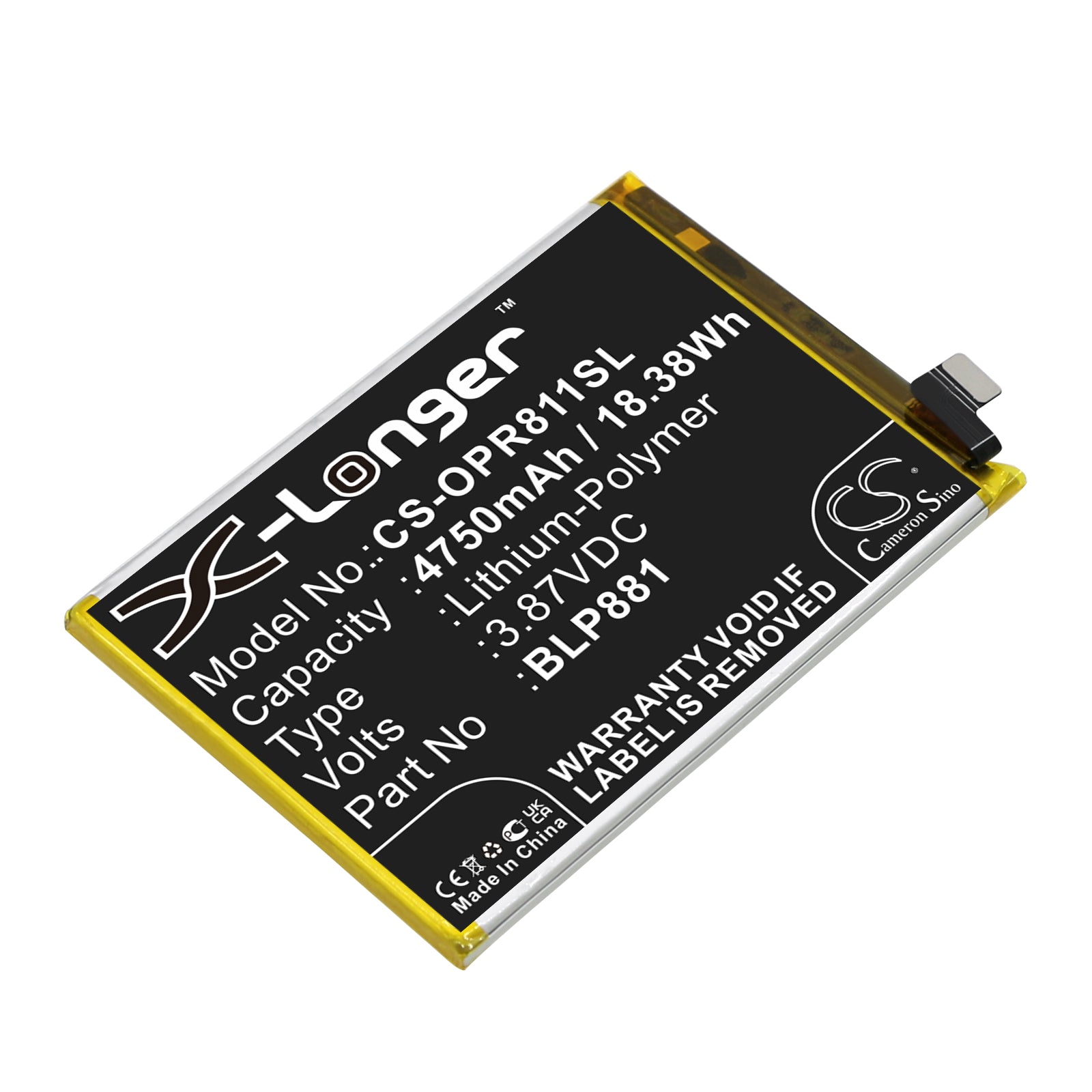 CS-OPR811SL Replacement Battery – Compatible with Reno 4SE, Reno 5K, Reno K9