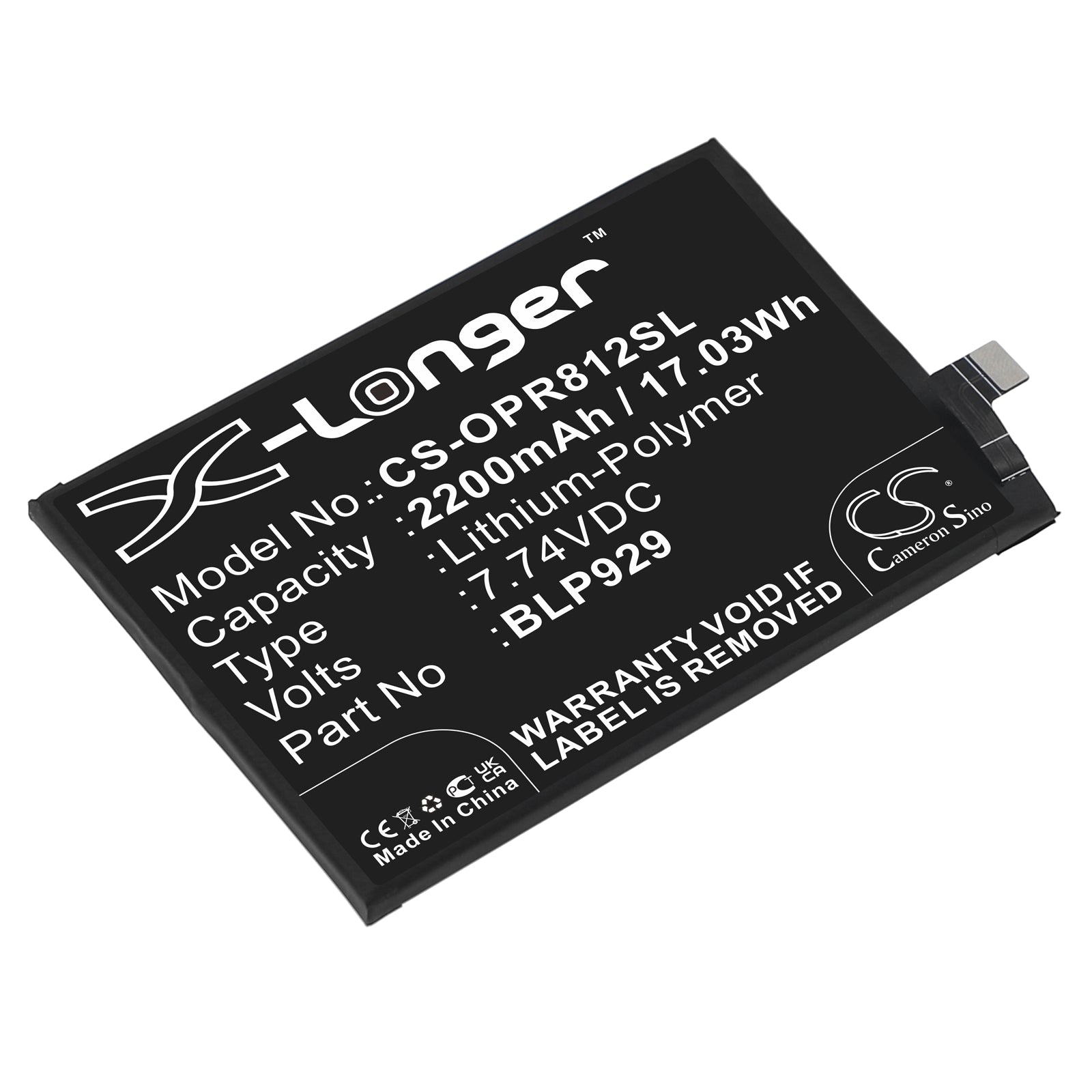 CS-OPR812SL Replacement Battery – Compatible with PFZM10, Reno8 Pro+