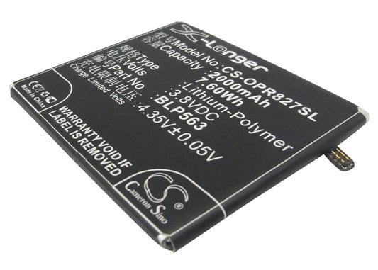 3.8V 2000mAh/7.60Wh Li-Polymer Mobile/SmartPhone Battery for OPPO
