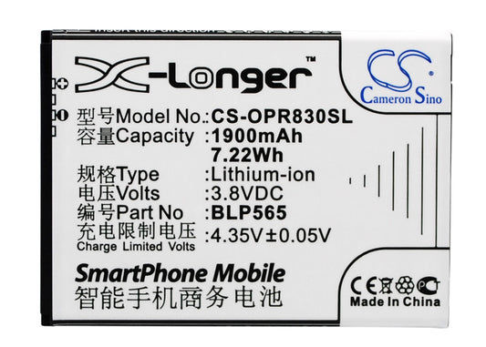 3.8V 1900mAh/7.22Wh Li-ion Mobile/SmartPhone Battery for OPPO