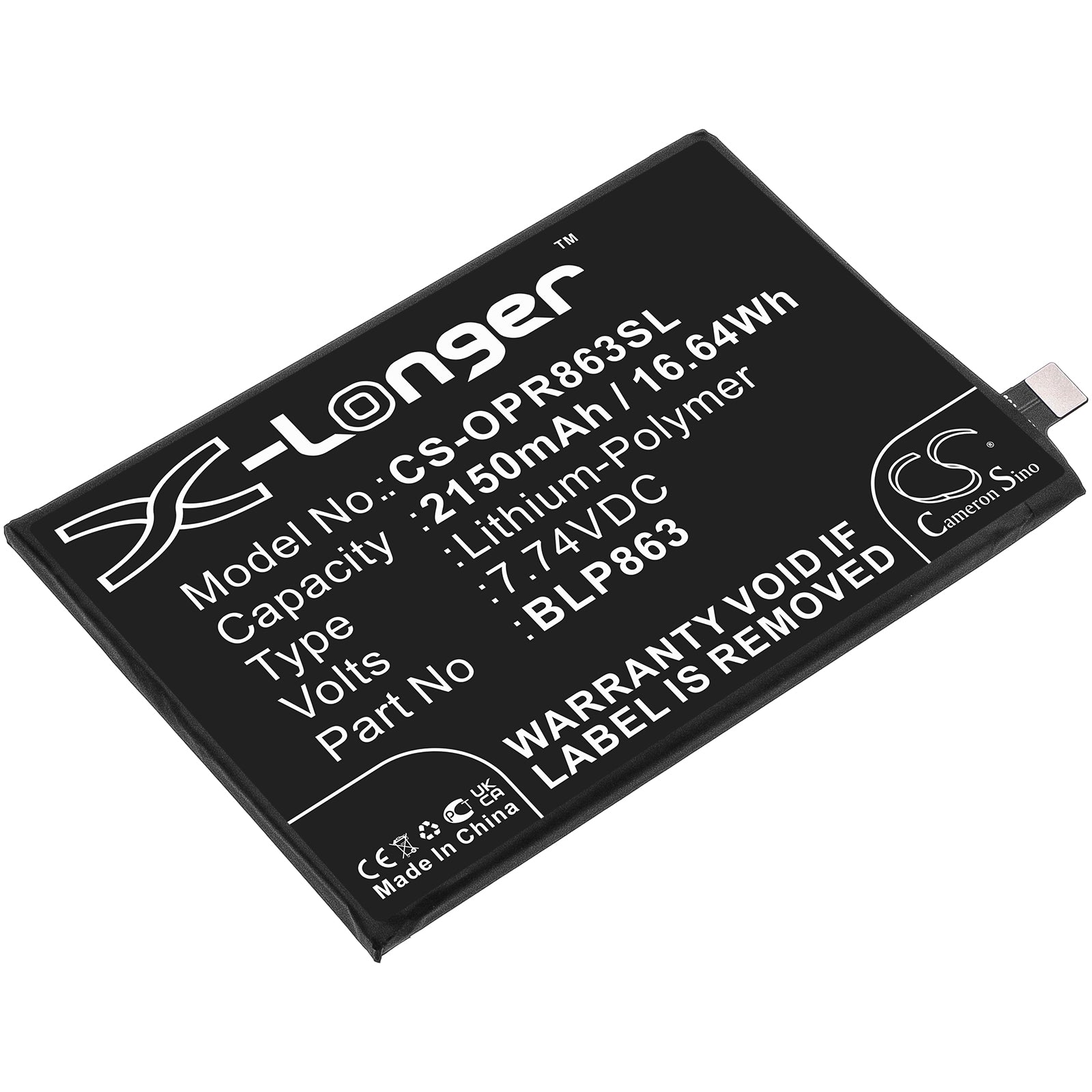 CS-OPR863SL Replacement Battery – Compatible with CPH2235, Reno6