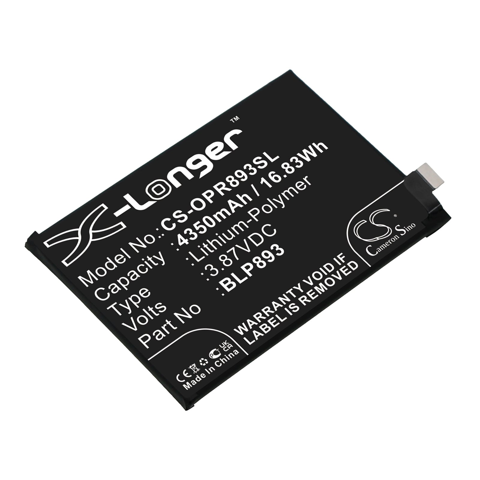 CS-OPR893SL Replacement Battery – Compatible with PFJM10, Reno 7, Reno 7 5G