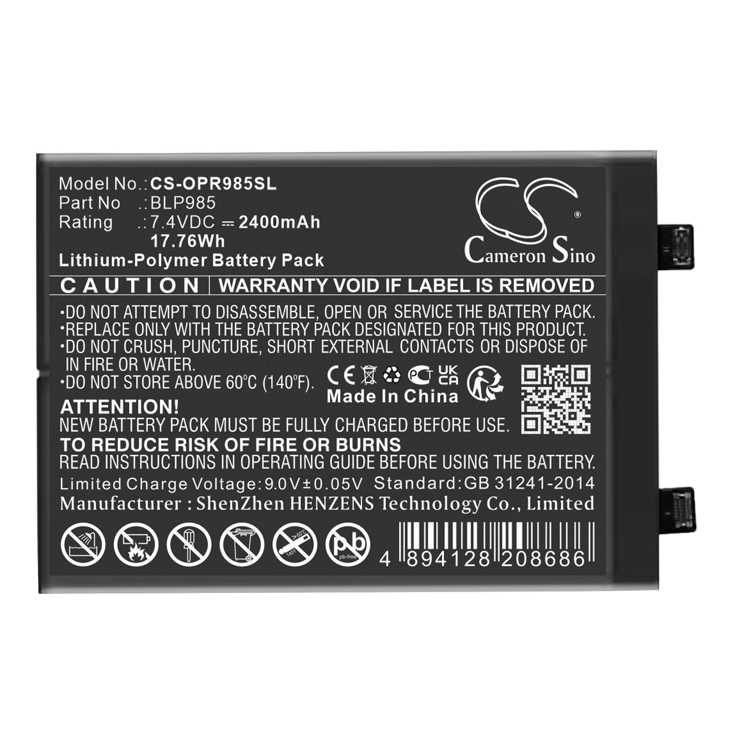 CS-OPR985SL Replacement Battery – Compatible with Realme GT NEO5