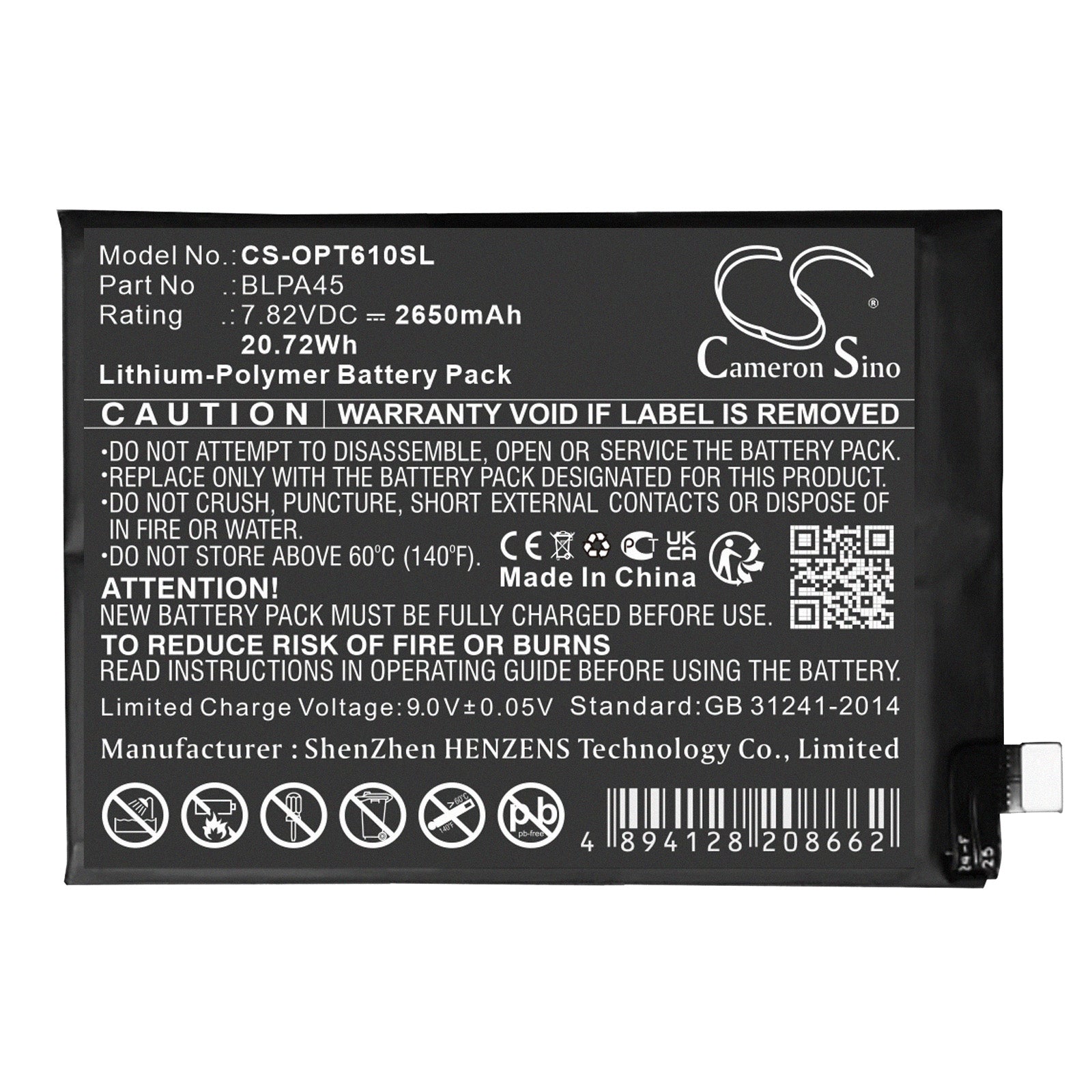 CS-OPT610SL Replacement Battery – Compatible with GT Neo6 SE