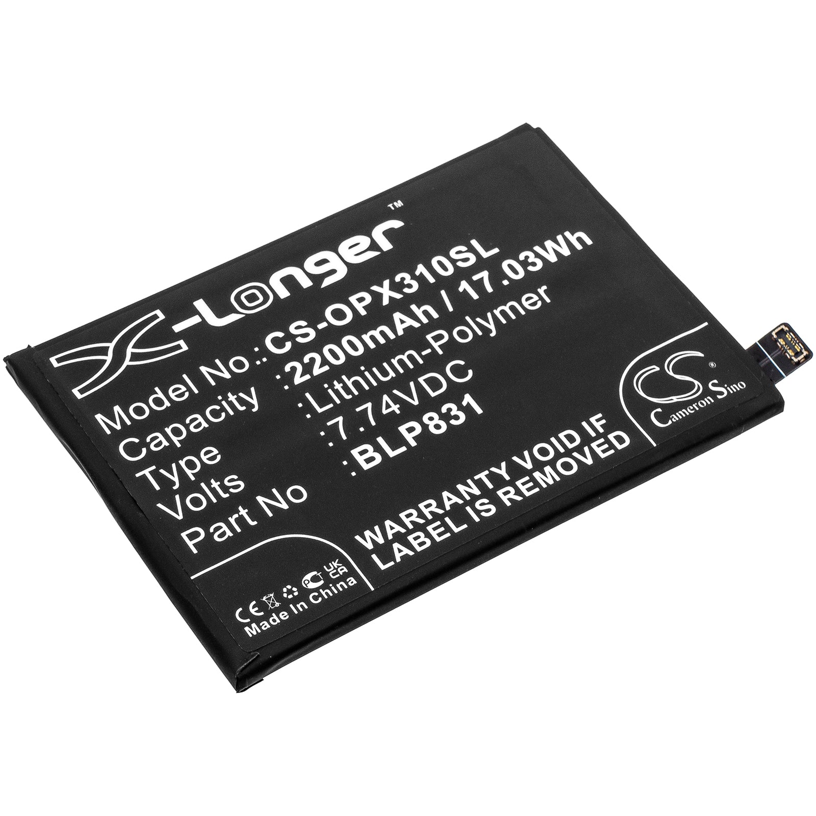 CS-OPX310SL Replacement Battery – Compatible with CPH2173, Find X3 Pro, OPG03, PEEM00