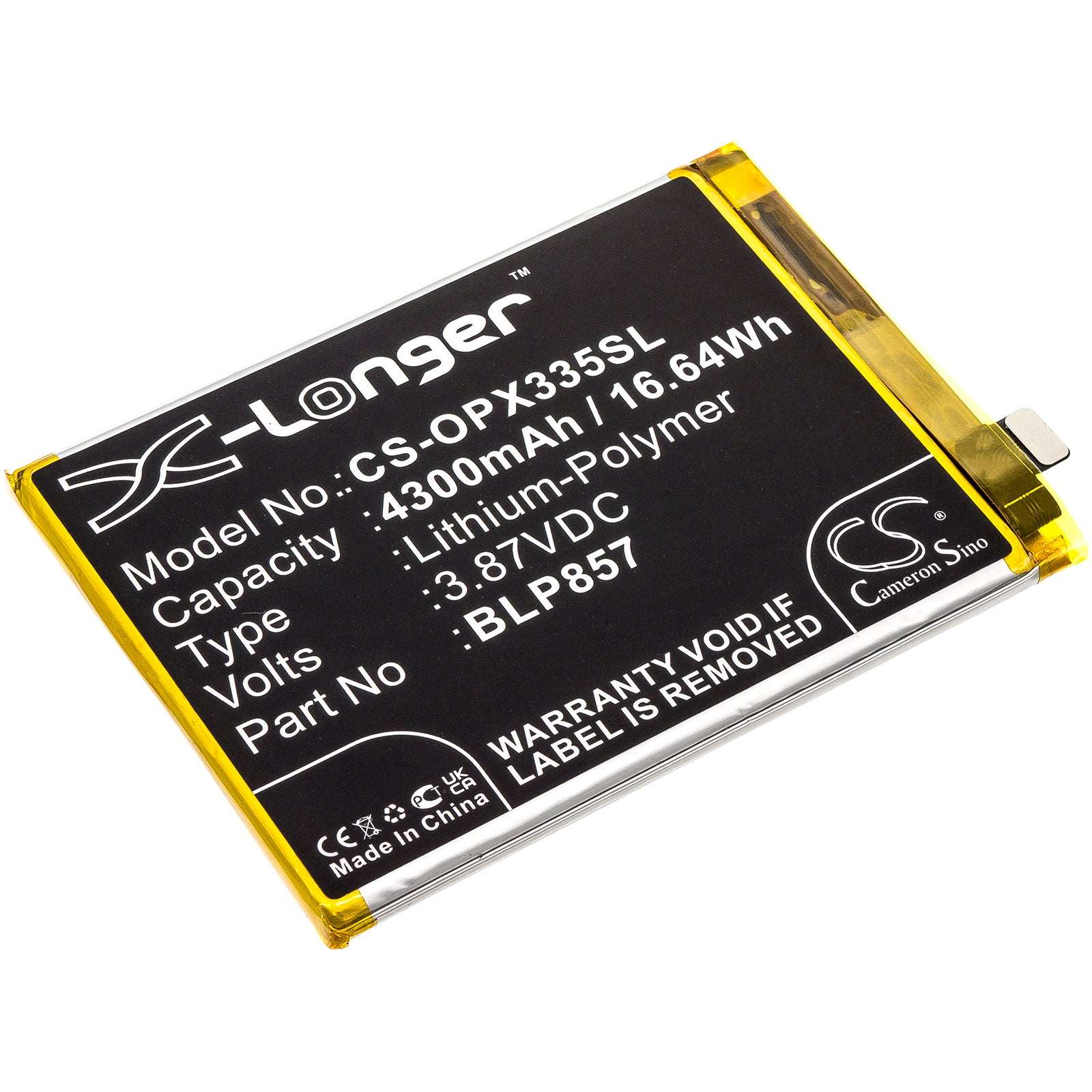 CS-OPX335SL Replacement Battery – Compatible with Realme GT Neo, Realme GT Neo 5G 2021, Realme GT Neo Flash 5G 2021, RMX3031, RMX3350