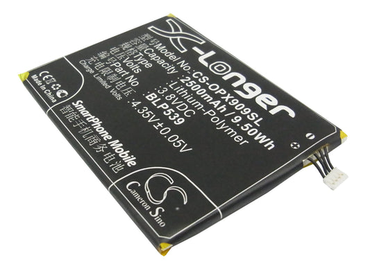 3.8V 2500mAh/9.50Wh Li-Polymer Mobile/SmartPhone Battery for OPPO