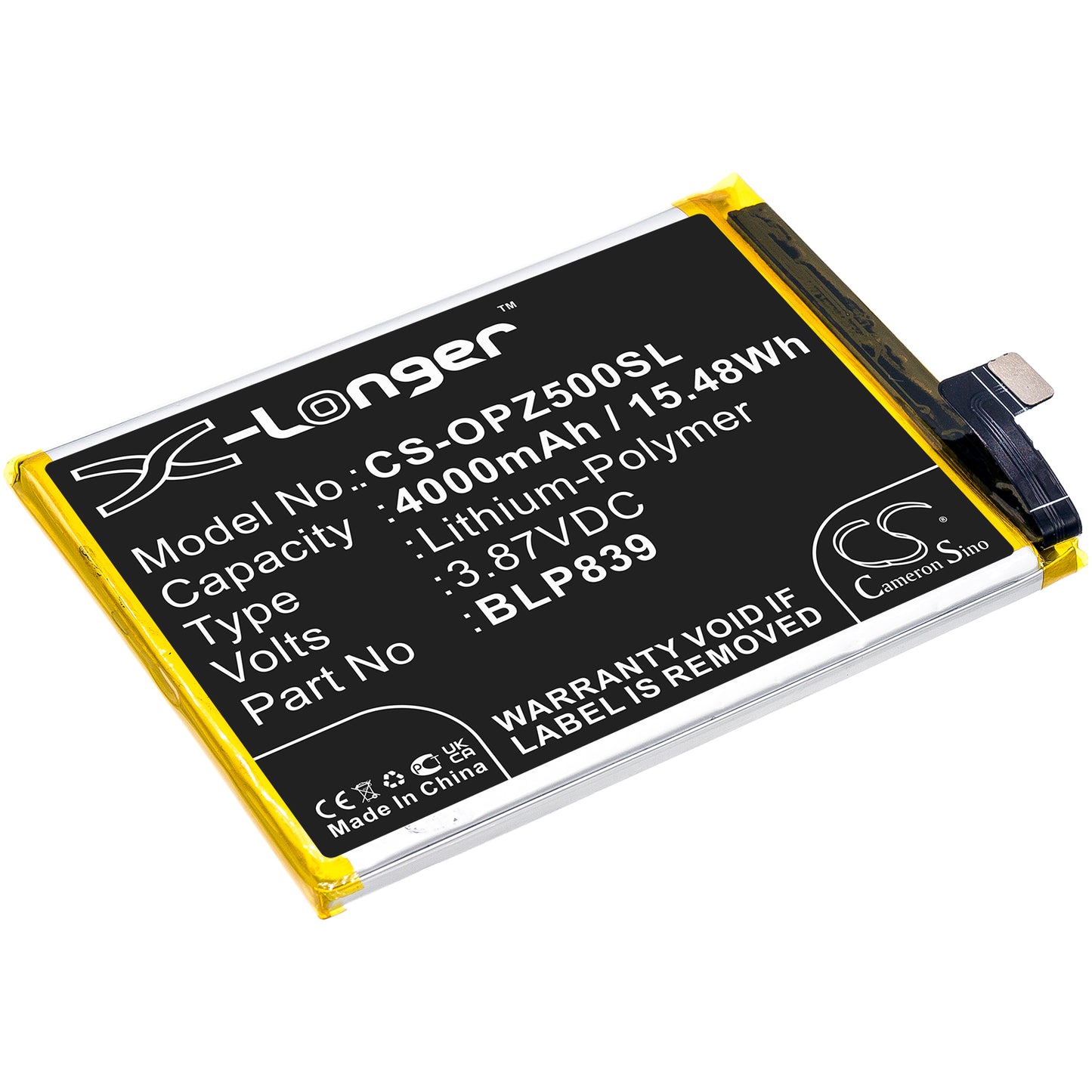 CS-OPZ500SL Replacement Battery – Compatible with 2213, A94 5G, CPH2211, Reno 5Z 5G 2021