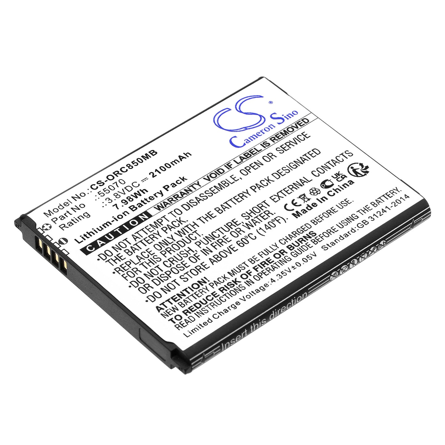 CS-ORC850MB Replacement Battery – Compatible with Cherish C525P Baby Monitor