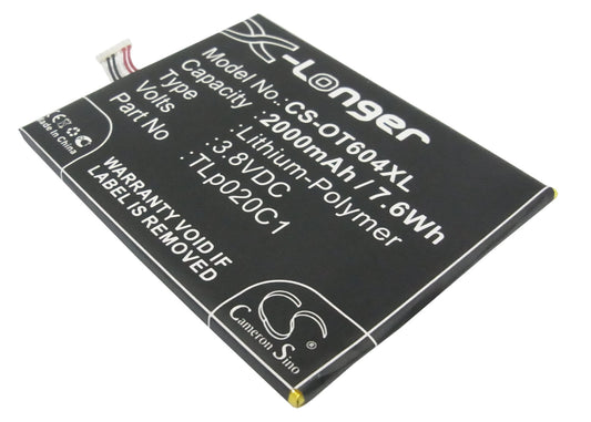 3.8V 2000mAh/7.60Wh Li-Polymer Mobile/SmartPhone Battery for TCL