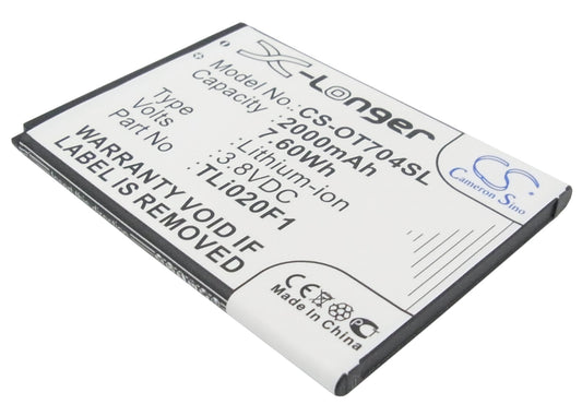3.8V 2000mAh/7.60Wh Li-ion Mobile/SmartPhone Battery for TCL