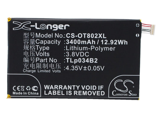 3.8V 3400mAh/12.92Wh Li-Polymer Mobile/SmartPhone Battery for SRF