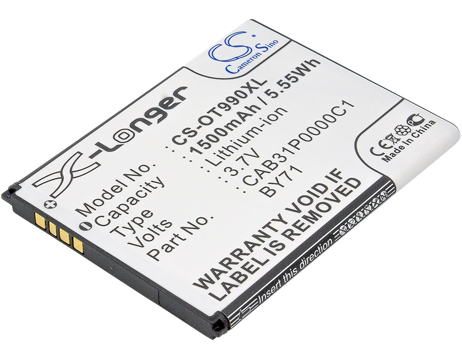 3.7V 1500mAh/5.55Wh Li-ion Mobile/SmartPhone Battery for VIRGIN MOBILE