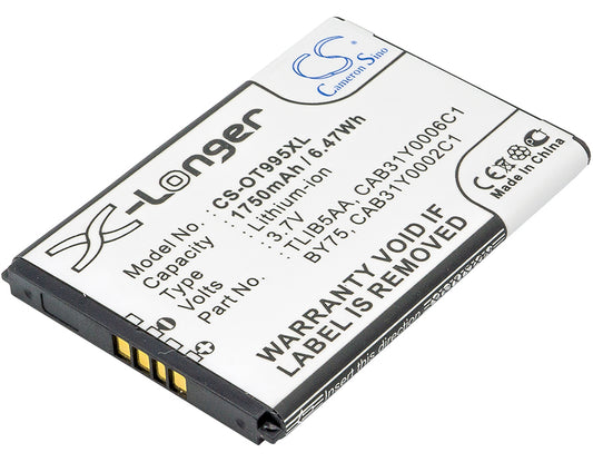 3.7V 1750mAh/6.48Wh Li-ion Mobile/SmartPhone Battery for Alcatel