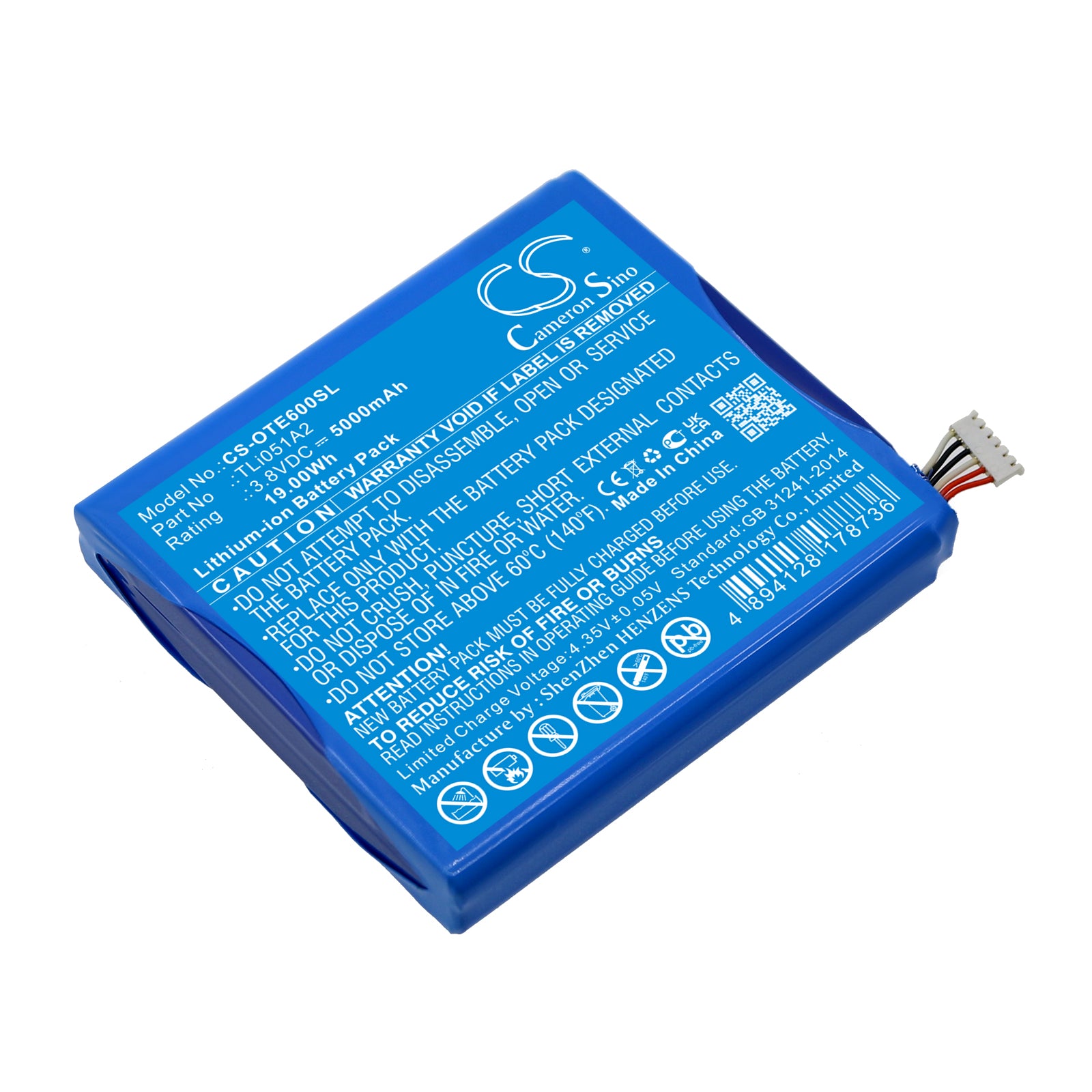 CS-OTE600SL Replacement Battery – Compatible with EE60, EE60 4G, One Touch Link Y854, Y854VB
