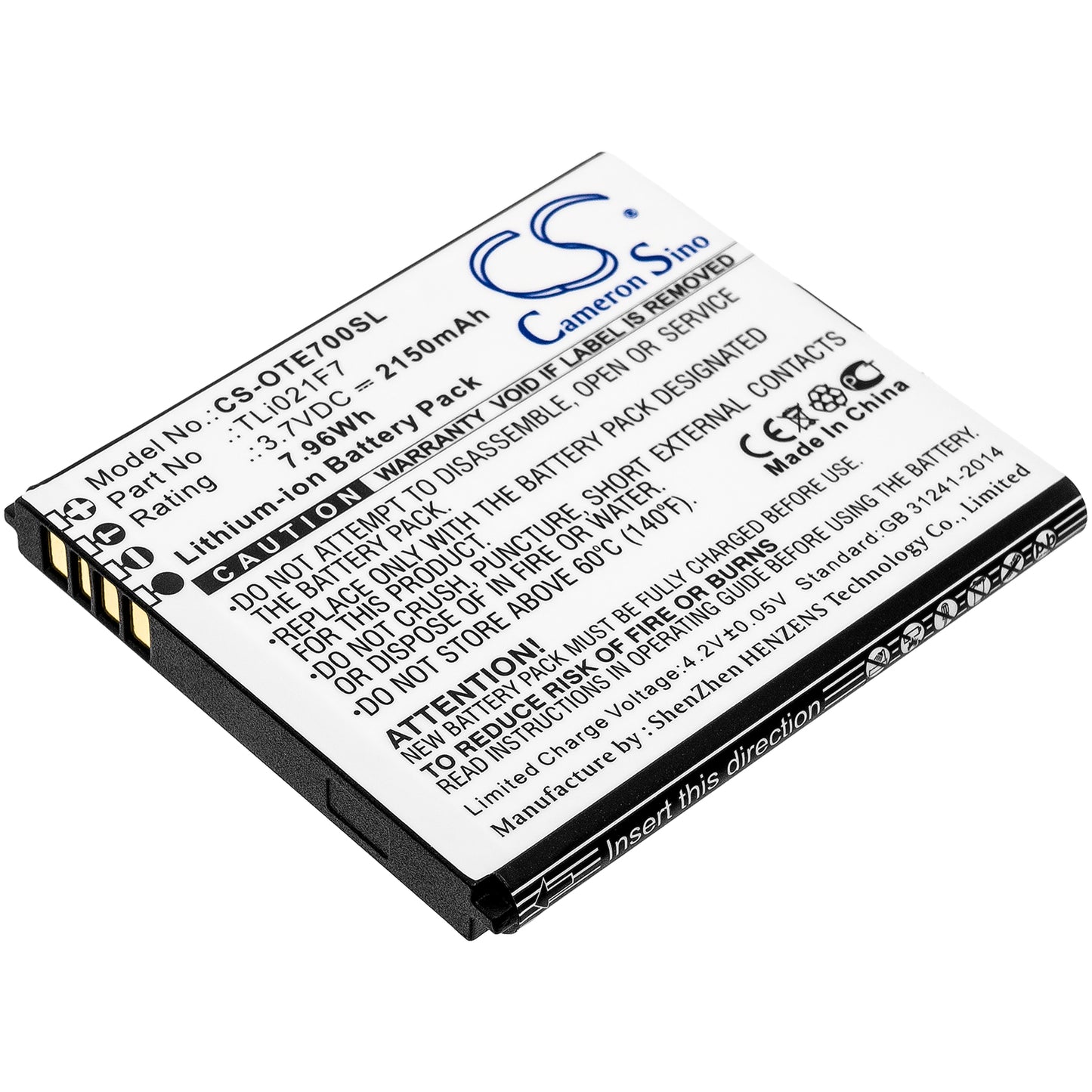 CS-OTE700SL Replacement Battery – Compatible with Mini 2 4G LTE