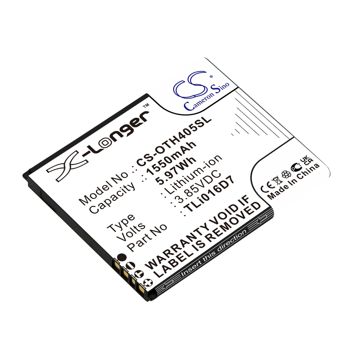 CS-OTH405SL Replacement Battery – Compatible with OT-4055J, OT-4055U, U3 2018 4G
