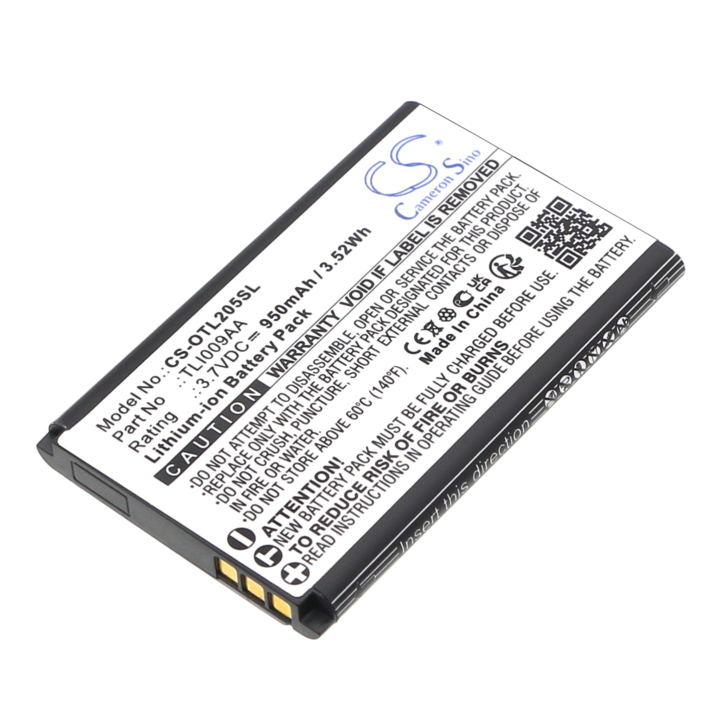 CS-OTL205SL Replacement Battery – Compatible with One Touch 2053, OT-2038X, OT-2053D, OT-2053X, OT-3025, OT-3025X, OT-3026, OT-3026G