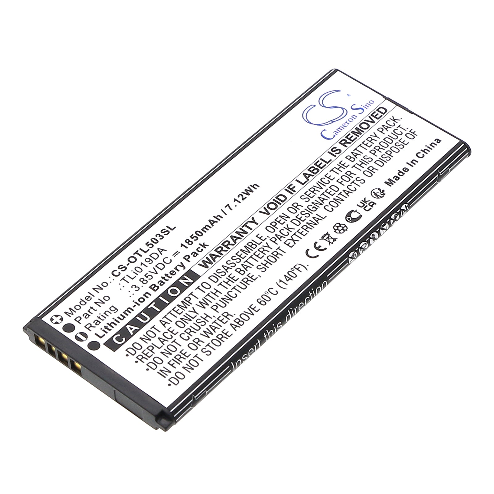 CS-OTL503SL Replacement Battery – Compatible with OT-5005R, OT-5033A, OT-5033D, OT-5033J, OT-5033Q, OT-5033T, OT-5033X, OT-5033Y, OT-A501DL