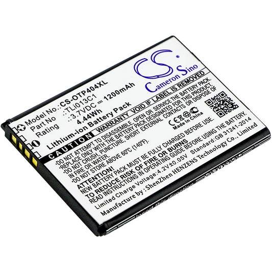 3.7V 1200mAh/4.44Wh Li-ion Mobile/SmartPhone Battery for Alcatel