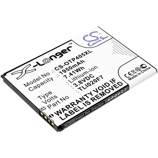 3.8V 1950mAh/7.41Wh Li-ion Mobile/SmartPhone Battery for Alcatel