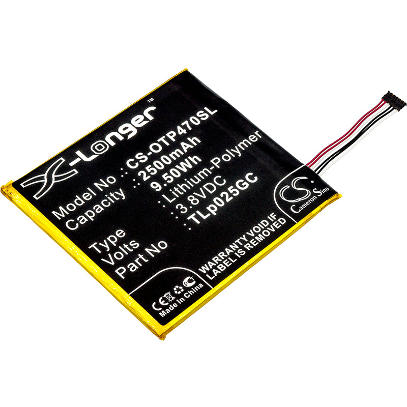 3.8V 2500mAh/9.50Wh Li-Polymer Mobile/SmartPhone Battery for Alcatel