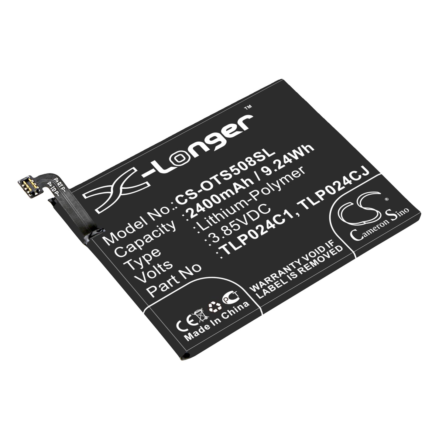 3.85V 2400mAh/9.24Wh Li-Polymer Mobile/SmartPhone Battery for Vodafone