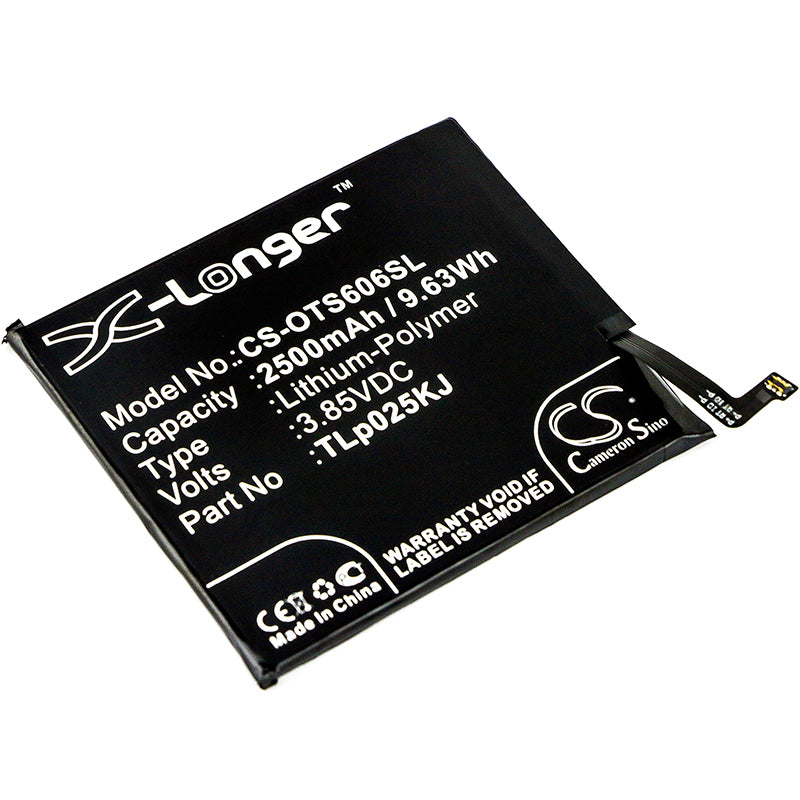 3.85V 2500mAh/9.63Wh Li-Polymer Mobile/SmartPhone Battery for Alcatel