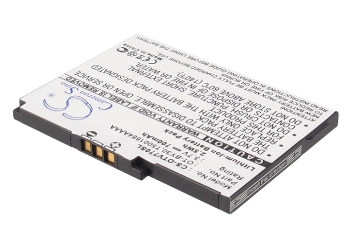 3.7V 700mAh/2.59Wh Li-ion Mobile/SmartPhone Battery for Alcatel