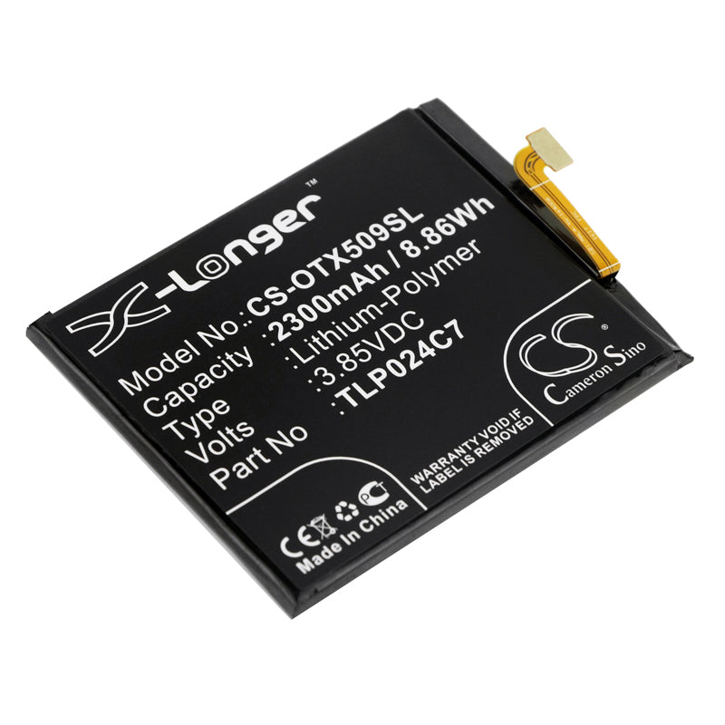 CS-OTX509SL Replacement Battery – Compatible with 1X, 1X Dual SIM, 1X Dual SIM LTE, 1X LTE, 5059J, 5059T, 5059X, Avalon, OT-5059, OT-5059J, OT-5059S, OT-5059T, OT-5059X, TCL AU5A Plus