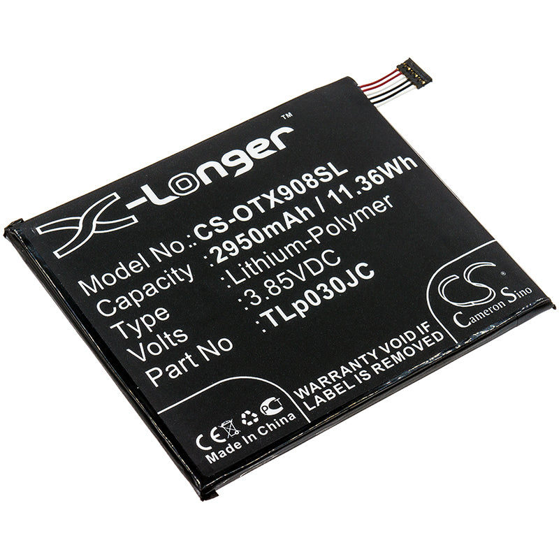 CS-OTX908SL Replacement Battery – Compatible with 3C, 3C Dual SIM, 3C Dual SIM 3G, 3V TD-LTE, A3A XL 3G, A3A XL 4G, One Touch A3 XL, One Touch A3 XL Dual SIM, OT-5099A, OT-5099D, OT-5099I, OT-5099T, OT-5099U, OT-5099Y, OT-9008D, TIM XL 2018