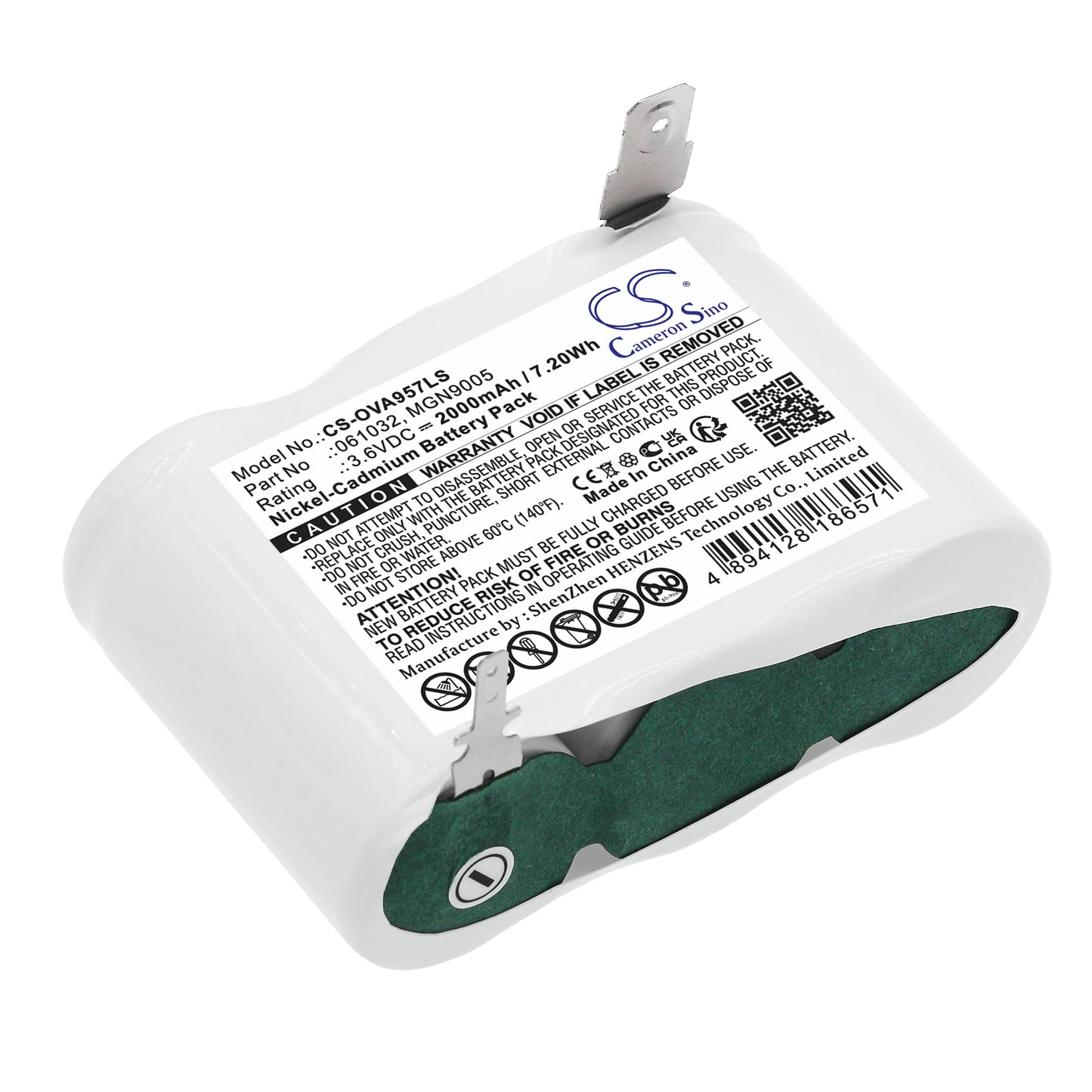 CS-OVA957LS Replacement Battery – Compatible with 061032, 062540, 062544, 062560, 062562, 121420, 134896, 2CD45/T2/AS, 2DH4-0TA, 508-2776, 800980, 800985, 801940, 803618, 805383, 957028, B422, BT01910, BT03496, LEG061032, LEG062560, MGN9005, MXN0043