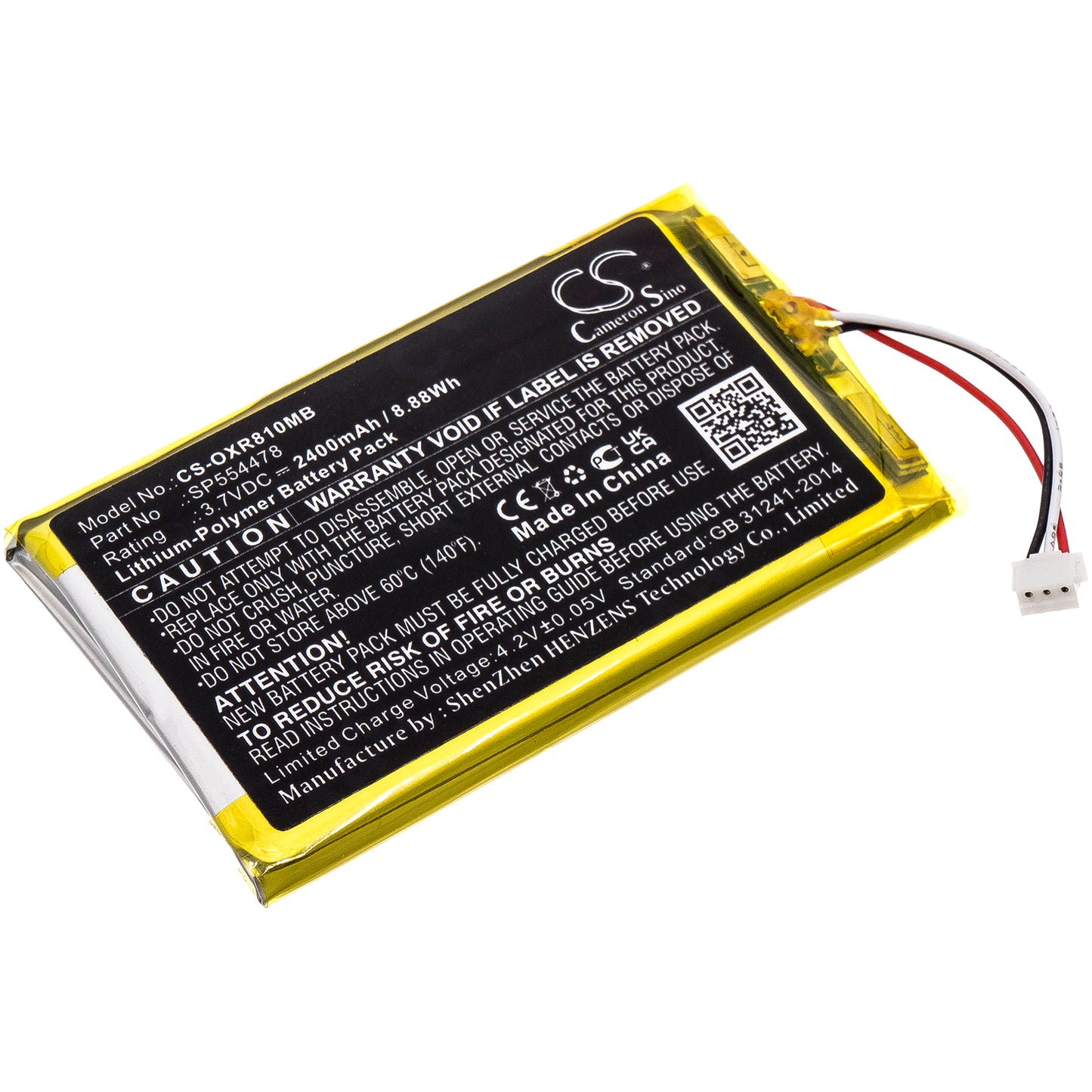 CS-OXR810MB Replacement Battery – Compatible with DXR-8 Pro, DXR-8PPZA