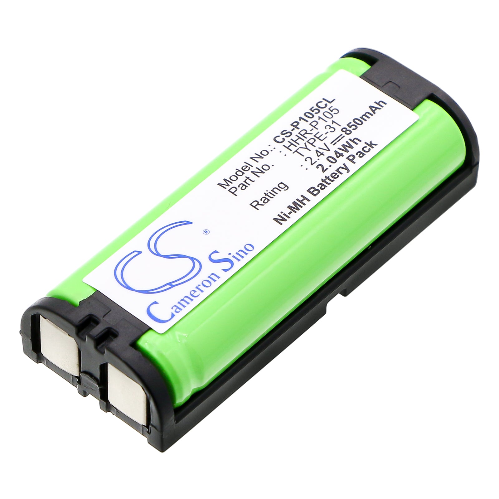 2.4V 850mAh/2.04Wh Ni-MH Cordless Phone Battery for Muraphone