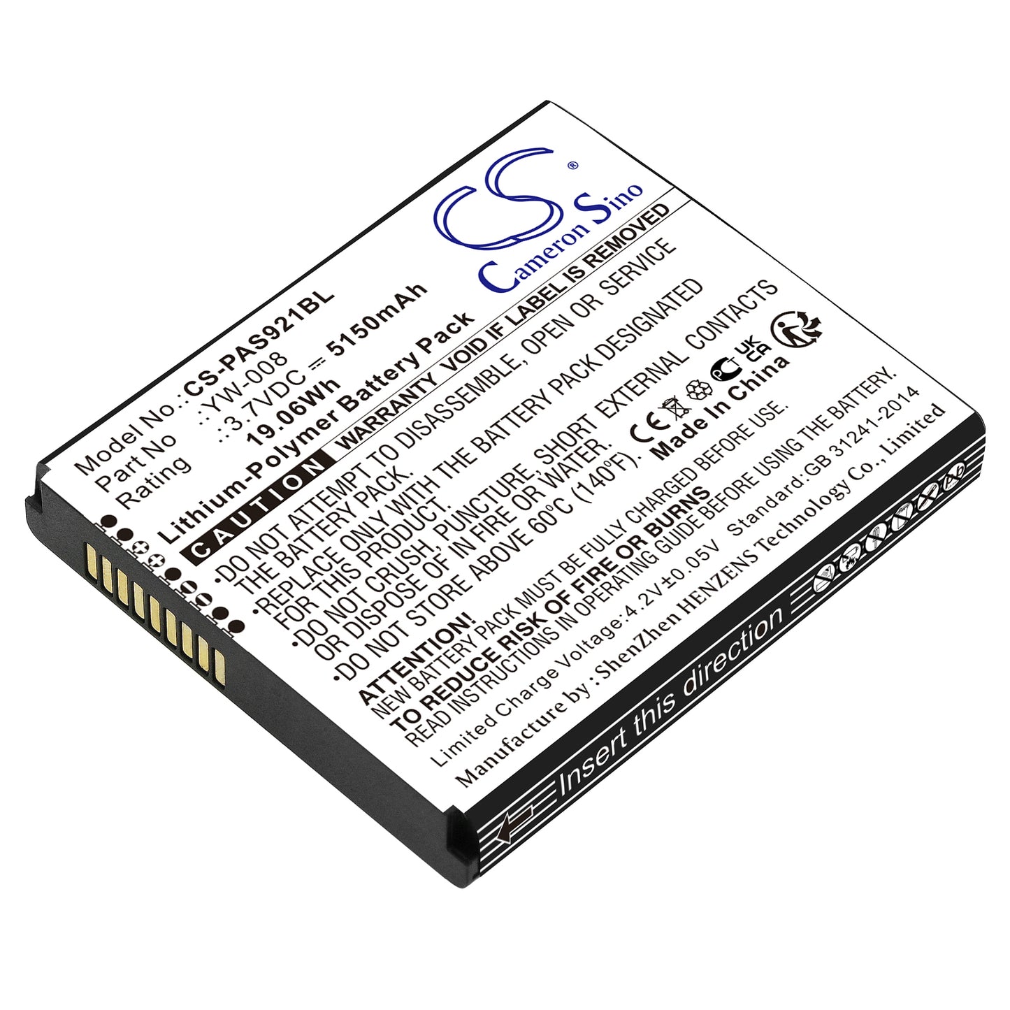 CS-PAS921BL Replacement Battery – Compatible with A920 Pro