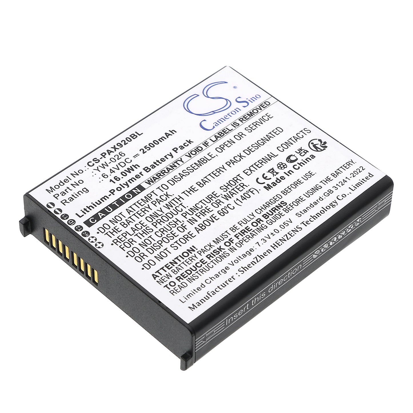 CS-PAX920BL Replacement Battery – Compatible with A920 MAX