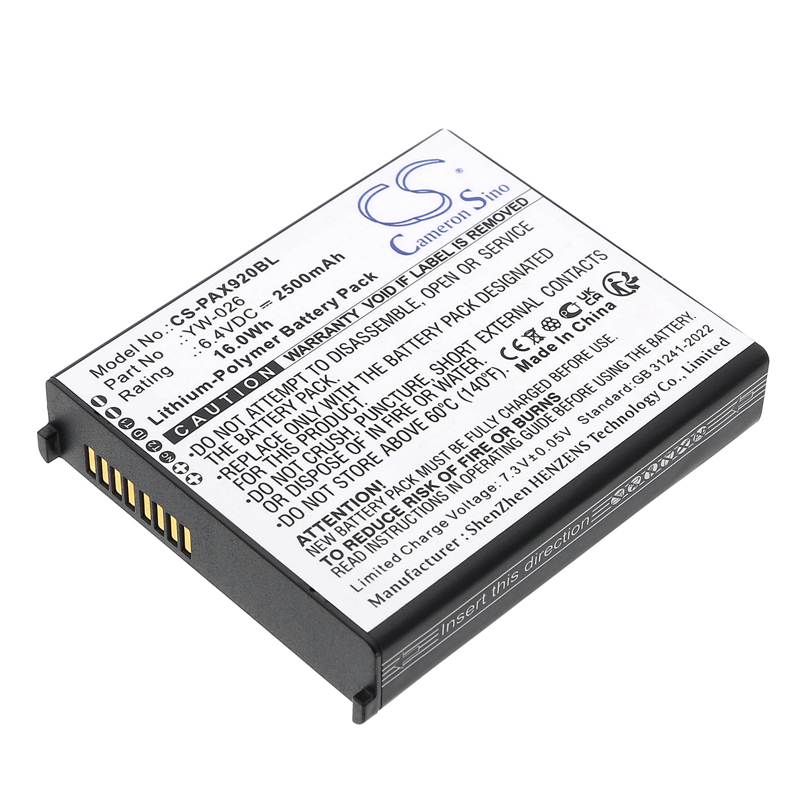 CS-PAX920BL Replacement Battery – Compatible with A920 MAX