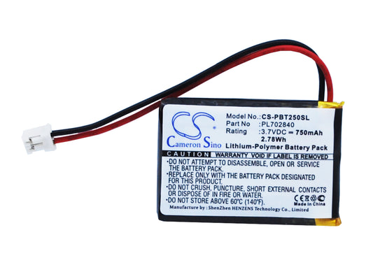 3.7V 750mAh/2.78Wh Li-Polymer Speaker Battery for Philips
