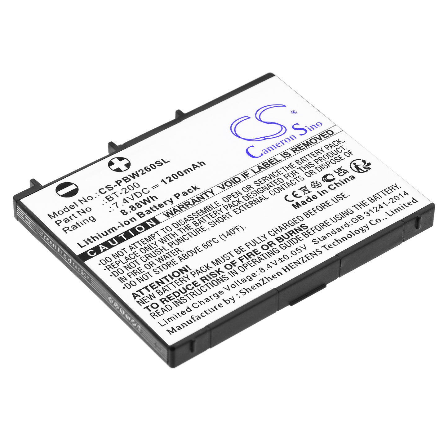 CS-PBW260SL Replacement Battery – Compatible with MW-260, MW-260 MPrint Portable Printer, MW-260A, MW-260A MPrint Portable Printe