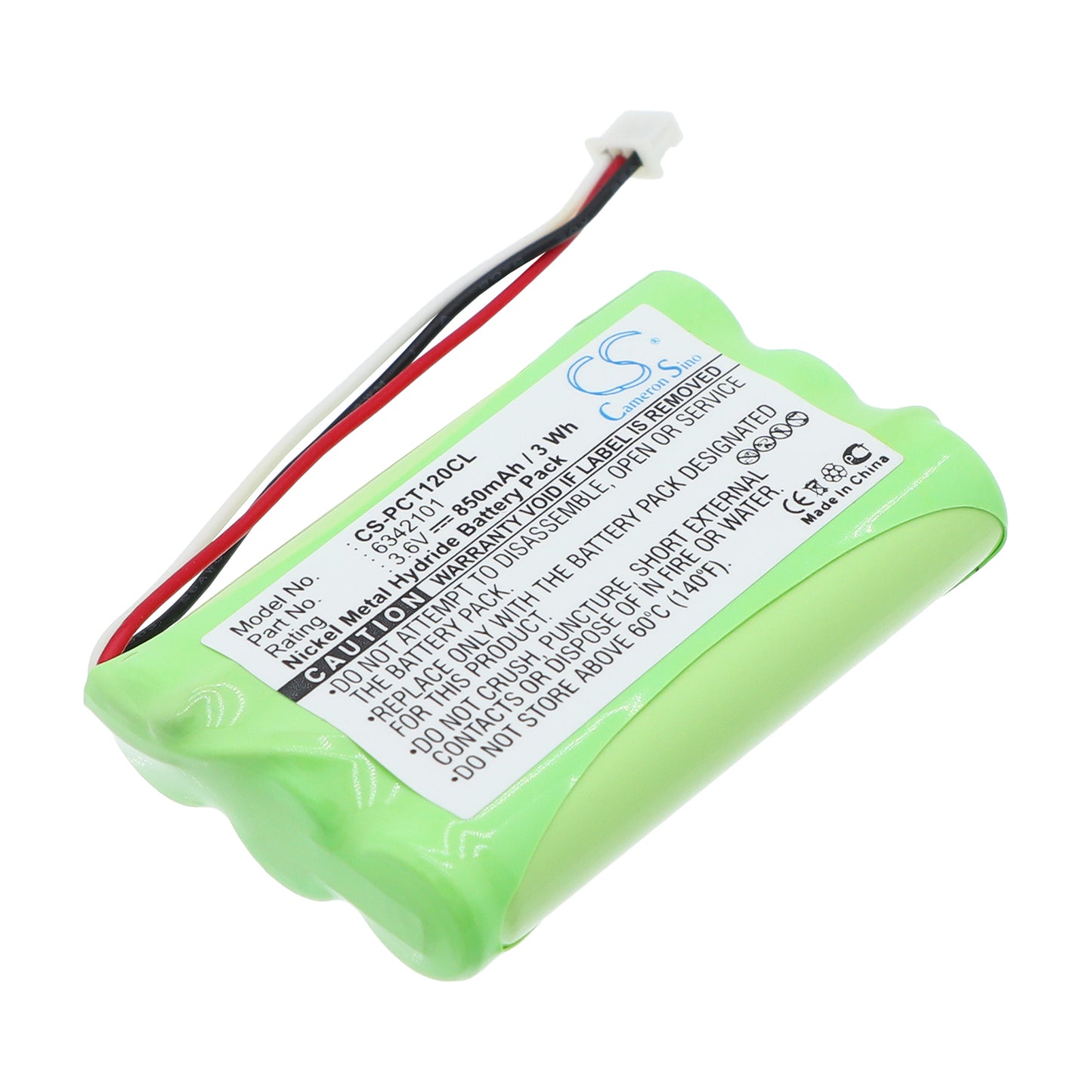 3.6V 850mAh/3.0Wh Ni-MH Cordless Phone Battery for Plantronics