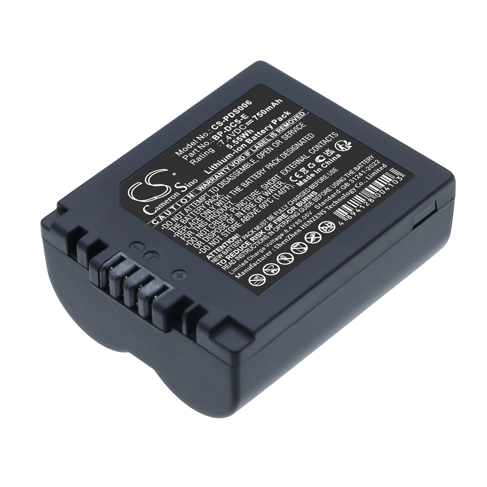 7.4V 750mAh Li-ion Camera Battery for LEICA