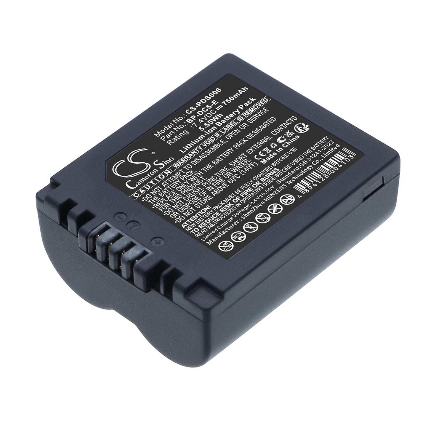7.4V 750mAh Li-ion Camera Battery for Panasonic
