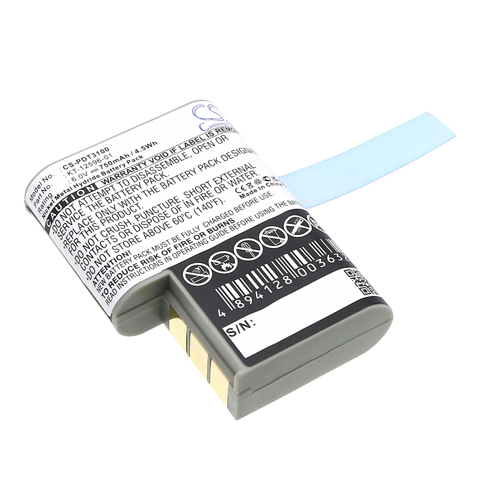 6V 750mAh/4.50Wh Ni-MH Barcode/Scanner Battery for Symbol